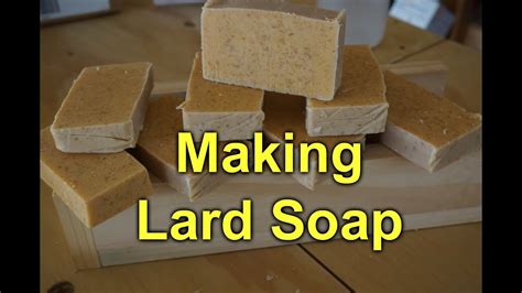 Making lard soap with oats and honey - YouTube