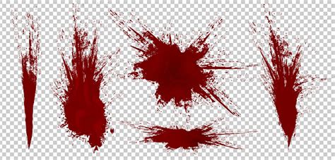 Realistic Halloween Blood Isolated On Transparent Background Blood Drops And Splashes Can Be ...