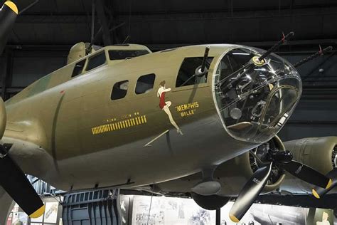 B-17 Flying Fortress Memphis Belle S/N 41-24485, a surviving B-17 bomber on display in Dayton, Ohio