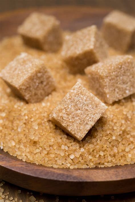 Demerara Sugar and Brown Sugar Cubes in a Bowl, Selective Focus Stock Image - Image of healthy ...