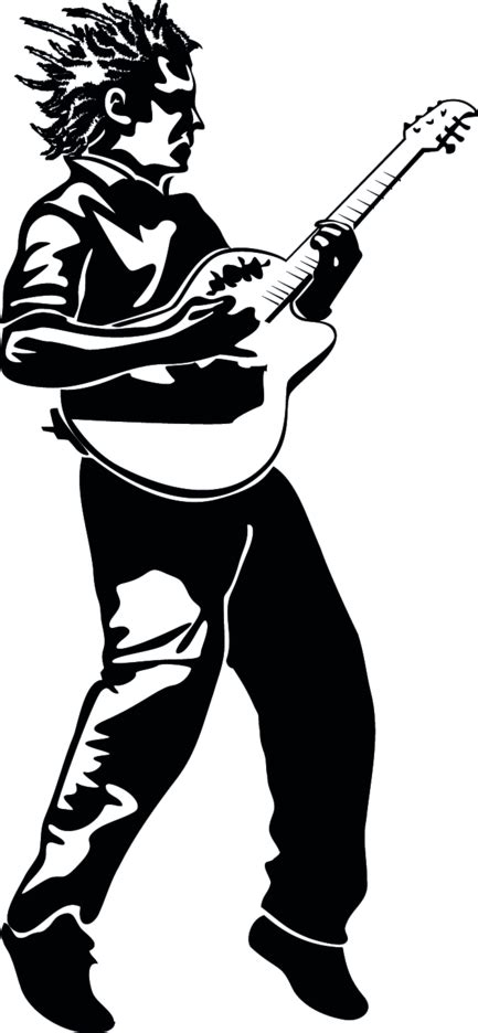 Guitar Player Vector Illustration | FreeVectors