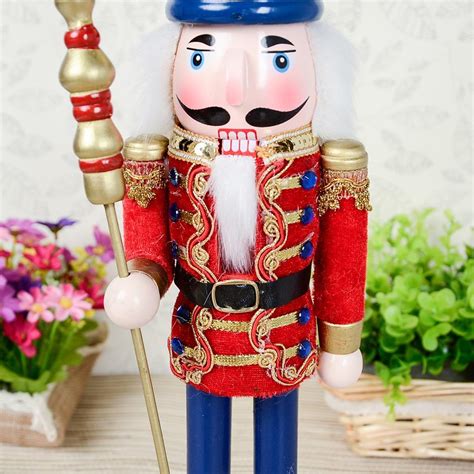 38/25cm Wood Soldier Nutcracker Puppet Action Figure Gift Christmas ...