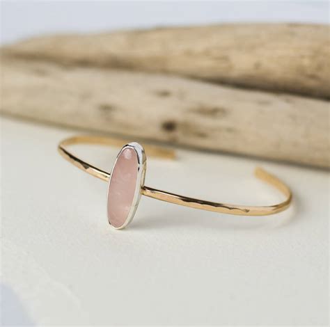 Rose Quartz Bangle By Sarah Hickey | notonthehighstreet.com