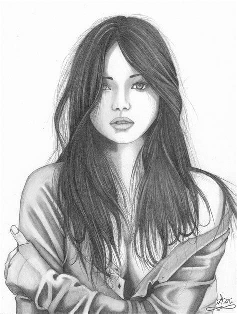 Beautiful Girl Sketch at PaintingValley.com | Explore collection of ...