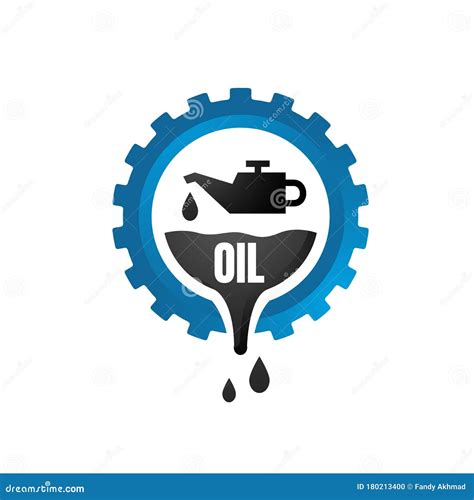 Oil Change Logo Vector Icon with Circle Arrow Sign Symbol Stock Vector ...