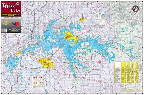 Weiss Lake Map by Kingfisher Maps, Inc. | Maps.com.com