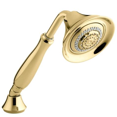 KOHLER Forte Vibrant Polished Brass 4-Spray Shower Head and Handheld ...