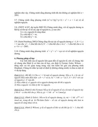 Diophantine equations Phương trình diophant | PDF