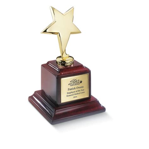 Brass Gleaming Star Employee Award for Employee Recognition