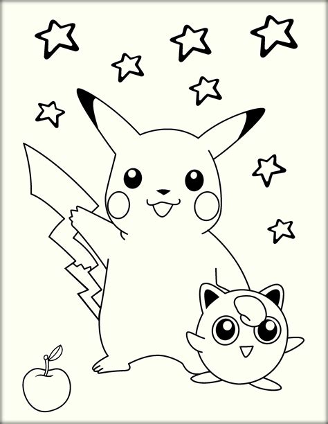 Blank Pokemon Coloring Pages Pikachu - Coloring Page