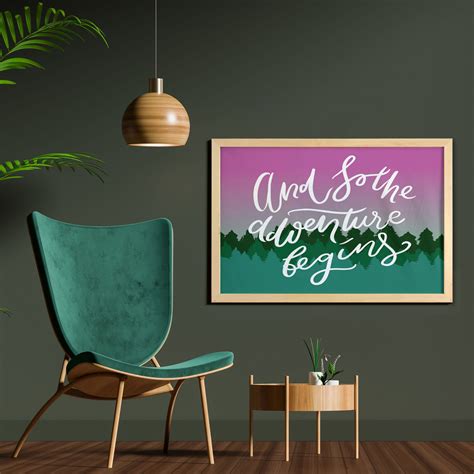 AMBESONNE LETTERING ART Wall Art with Wide Frame for Bathrooms Living Room $74.99 - PicClick