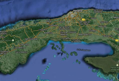 Barreras Map | Cuba Google Satellite Maps | Map of cuba, Google ...