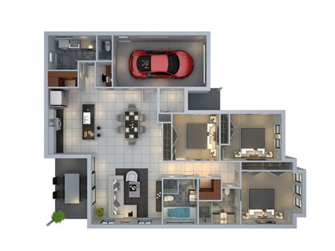 3 Bedroom Apartment/House Plans