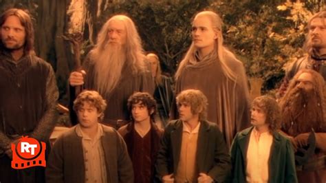 Lord of the Rings: The Fellowship of the Ring (2001) - The Fellowship Assembles Scene ...