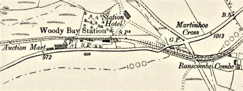 Map showing historical route... - Lynton & Barnstaple Railway