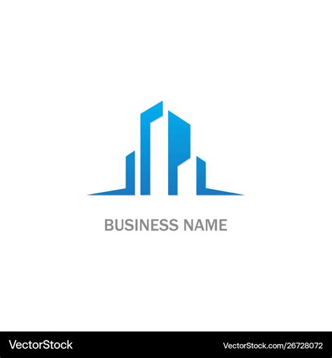 Modern building logo Royalty Free Vector Image