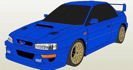 1998 Subaru Impreza 22B STI Paper Model | Paperized Crafts