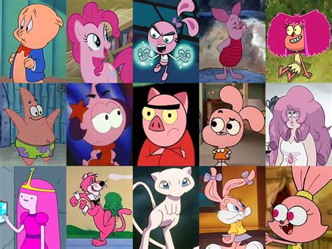 Pink Hair Cartoon Characters