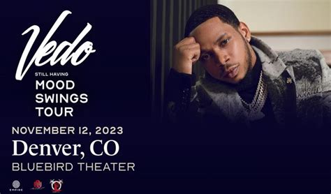 Vedo tickets in Denver at Bluebird Theater on Sun, Nov 12, 2023 - 8:00PM