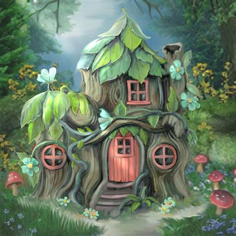 fairytale house fairy fee huisje sprookje | Fairy house drawing ...