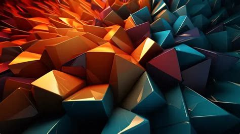 3d Geometric Shapes In Abstract Wallpaper Background, Abstract ...