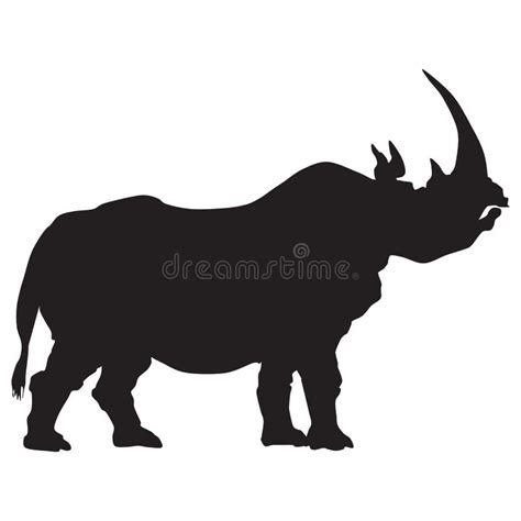 Black Silhouette Of A Rhino Stock Photo - Image of africa, silhouette: 49366922