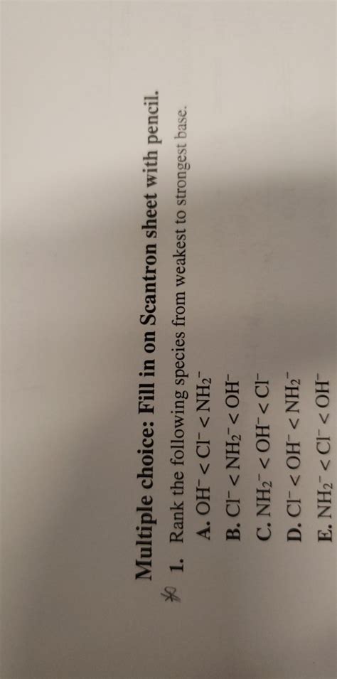 Solved Multiple choice: Fill in on Scantron sheet with | Chegg.com