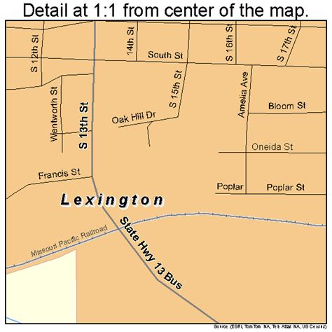 Lexington Missouri Street Map 2941870