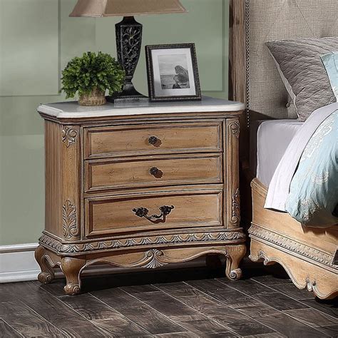 Teagan Marble Top Nightstand Acme Furniture | Furniture Cart