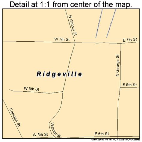 Ridgeville Indiana Street Map 1864422