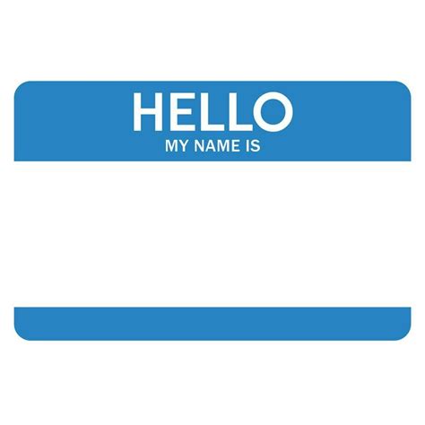 Hello My Name Is...(Blue) Poster - 19x13 - Walmart.com - Walmart.com