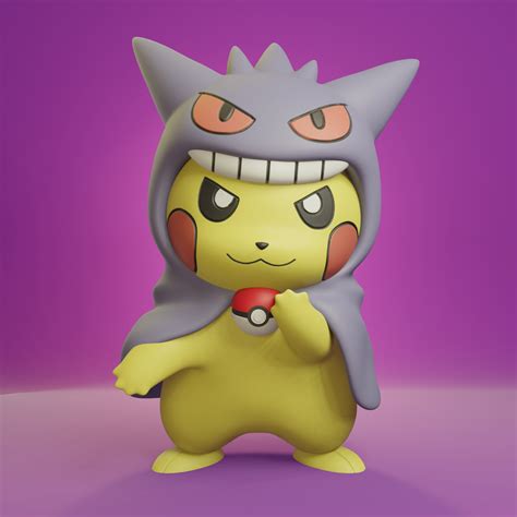 Free STL file Pokemon - Pikachu Cosplay Gengar 🐉・3D printing design to ...