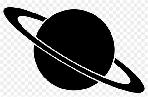 Black Saturn Planet Clipart - Black And White Planet Clipart - Free Transparent PNG Clipart ...