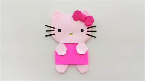 Origami hello kitty / พับกระดาษ แมวเฮลโล คิตตี้ ハローキティ | งานฝีมือ ...