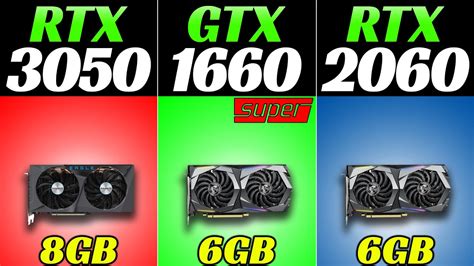 RTX 3050 vs. GTX 1660 Super vs. RTX 2060 | 1080p and 1440p | 20 Games ...