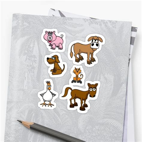 Farm Animal Collection Sticker by John Morris | Farm animals, Animals ...