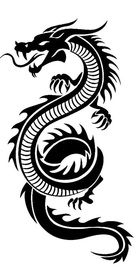 a black and purple dragon tattoo design on a white background with an ...