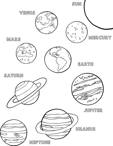 8 Planets Coloring Pages - Coloring Reference