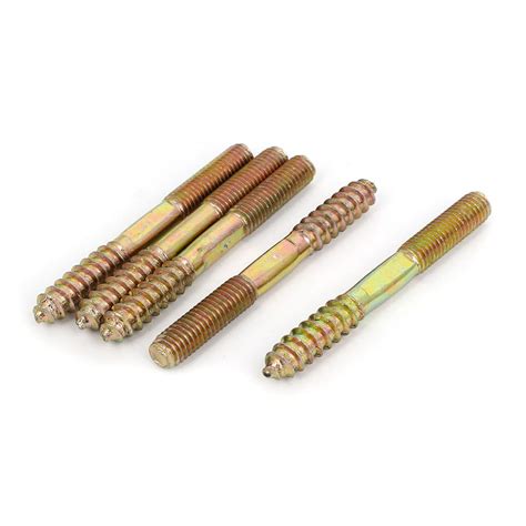 Uxcell M8 x 74mm Double End Threaded Machine Self Tapping Wood Screw Bolt Stud 5Pcs - Walmart ...