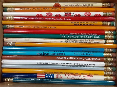 Lot of 18 Vintage Advertising Pencils NOS Unsharpened Kansas | Etsy