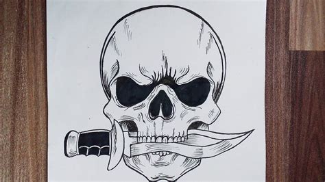 How To Draw Skull Tribal Tattoo