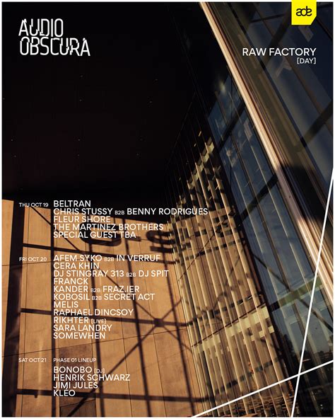 A Decade of Unforgettable Events: Audio Obscura Reveals First Phase of ADE 2023 Lineup - Clubbing TV