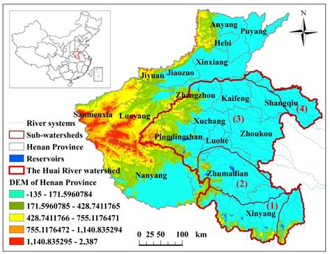 Huai River Map