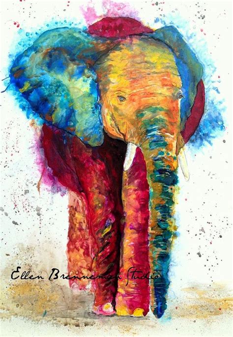 Elephant Spirit Power Animal Original Painting | Etsy | Spirit animal art, Painting, Elephant art