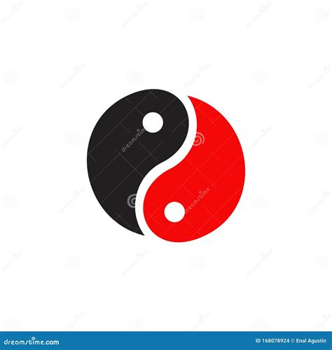 Yin Yang Circle Icon Logo Design Vector Illustration Template Stock ...