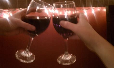 Wine glasses | Cheers with two wine glasses of red wine with… | Flickr