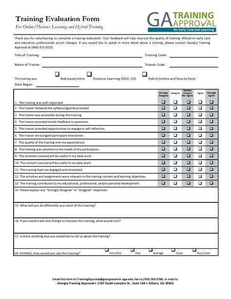 40 Free Training Evaluation Forms (Feedback/Survey Templates)