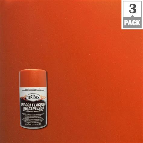 Testors 3 oz. Fiery Orange Lacquer Spray Paint (3-Pack)-1831MT - The ...