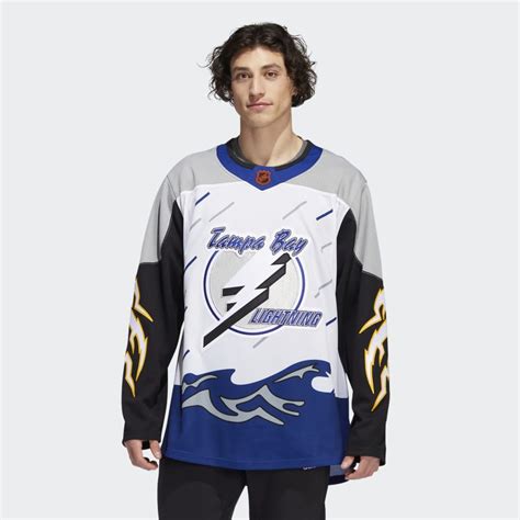 adidas Men's Hockey Lightning Authentic Reverse Retro Wordmark Jersey ...