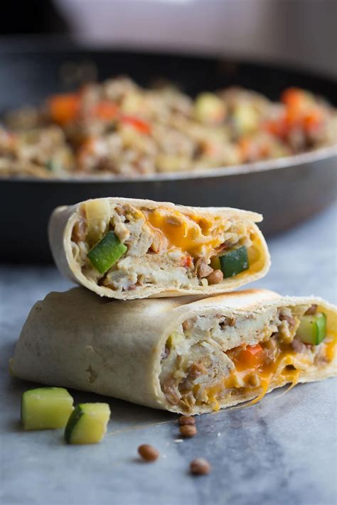 Healthy Breakfast Burritos with Zucchini and Lentils | Recipe | Breakfast meal prep, Healthy ...